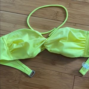 Victoria Secret bikini top. Size M neon yellow
